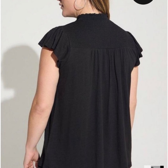 Torrid Cotton Modal Jersey Smocked Mock Neck Top size 4x - Picture 2 of 9